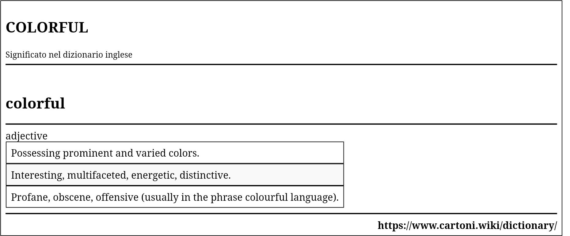 colorful pronuncia e significato nel dizionario inglese