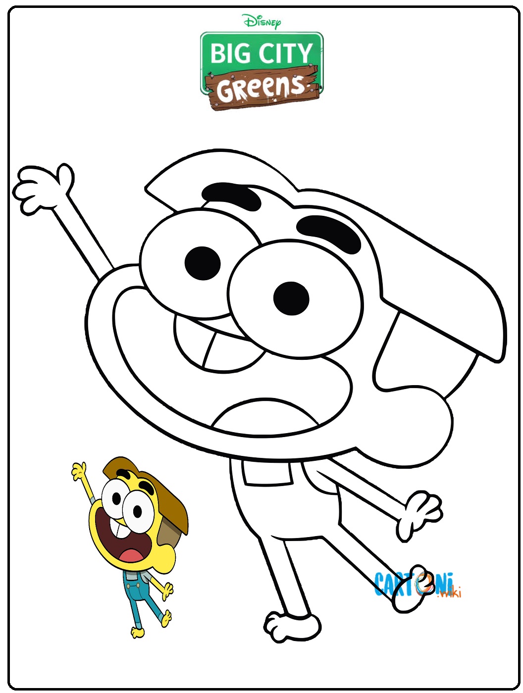 Big City Greens Coloring Cricket big city greens coloring pages Cartoni animati