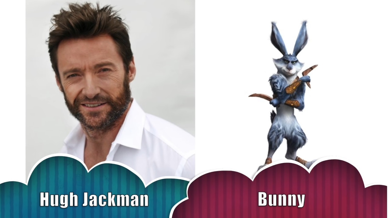 Calmoniglio Le cinque leggende - Bunny The rise of the guardians - Doppiatori originali - Hugh Jackman