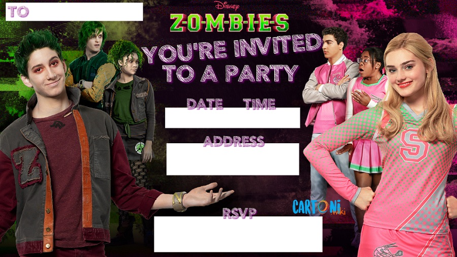 Disney Zombies Invitation