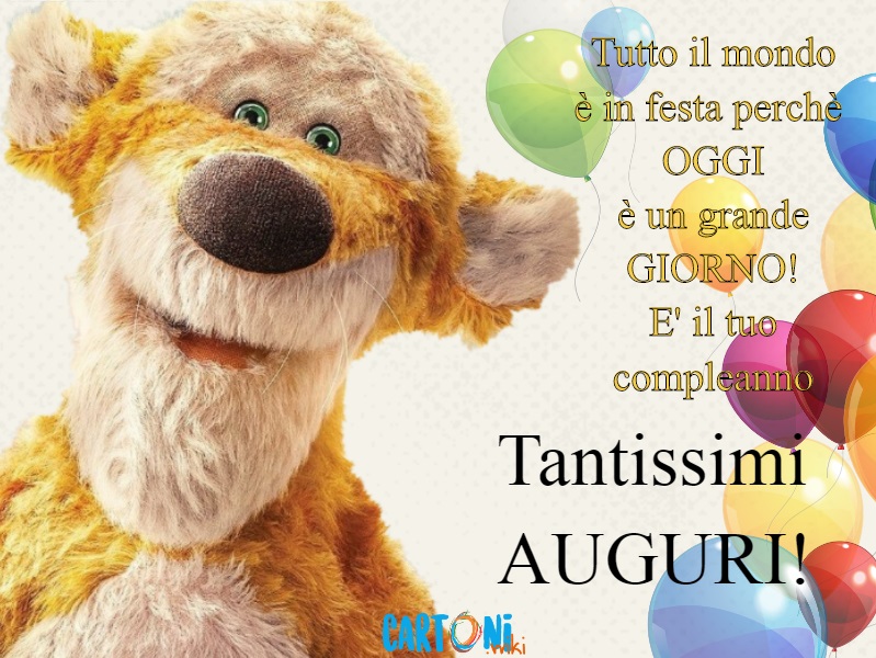 Tantissimi Auguri Di Buon Compleanno Da Tigro Cartoni Animati