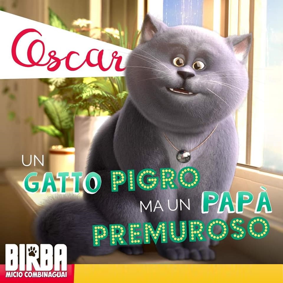 OSCAR Birba gatto combinaguai personaggi Birba film di animazione 2019 Ligh Chaser - Notorius Picture dal 18 luglio 2019 al cinema