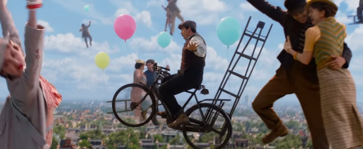 Il ritorno di Mary Poppins - Trailer - Volando su una bicicletta - Film Disney 2018 - Film Disney Natale - Mary Poppins