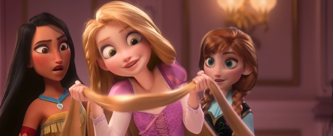 Rapunzel - Anna - Pocahontas - Principesse Disney  - Ralph Spacca Internet - Ralph Breaks the internet clip - ralph 2 - Film Disney