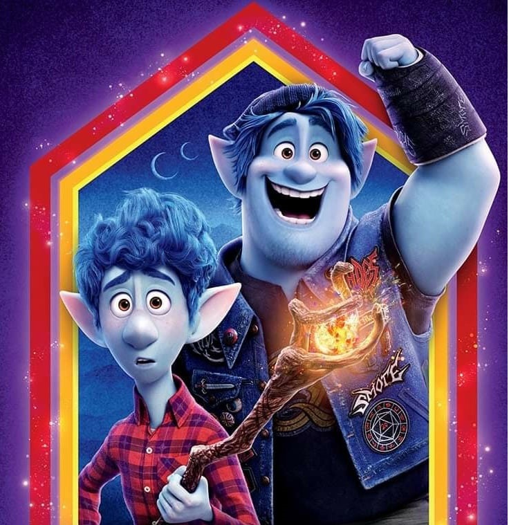 Onward Oltre la magia film di animazione cartoni animati Disney Poster personaggi protagonisti