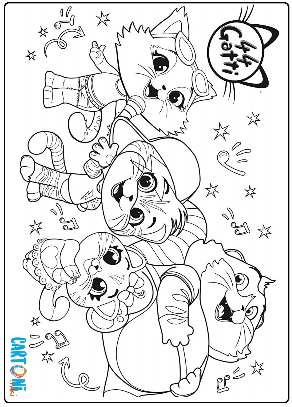 44 Cats coloring pages