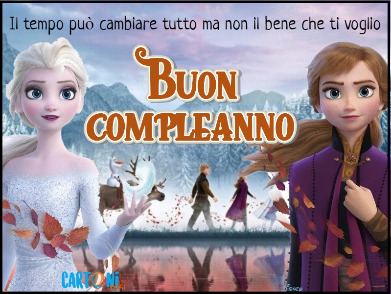 Frozen 2 biglietto auguri buon compleanno