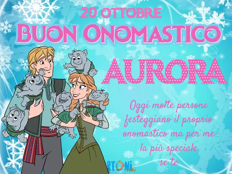 Buon onomastico Aurora con Frozen