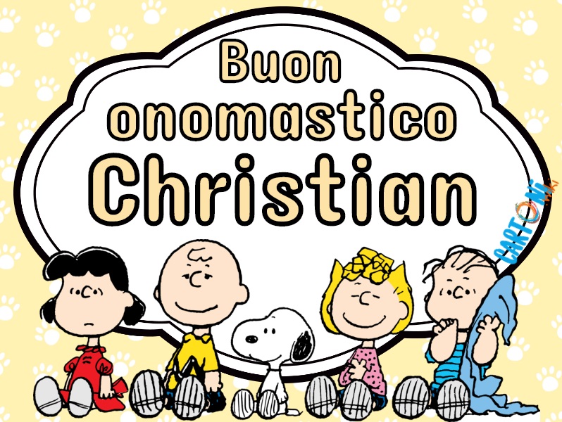 Buon onomastico Christian