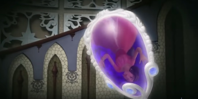Elena di Avalor imprigionata nel suo amuleto, cartone animato principesse Disney