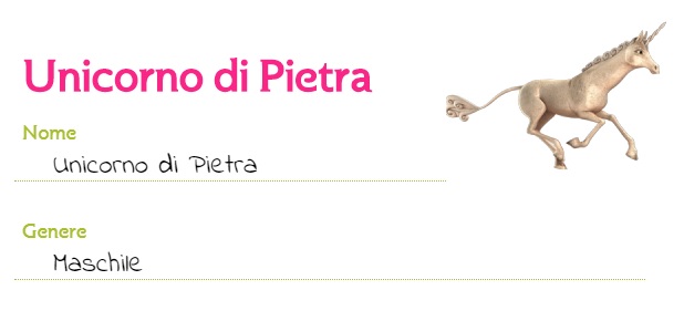 Mia and me cartoni animati unicorni unicorno di Pietra