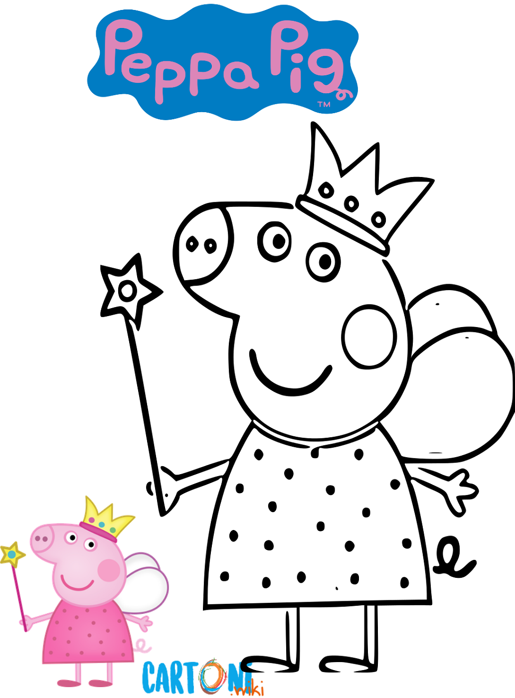 Colora Peppa Pig fatina