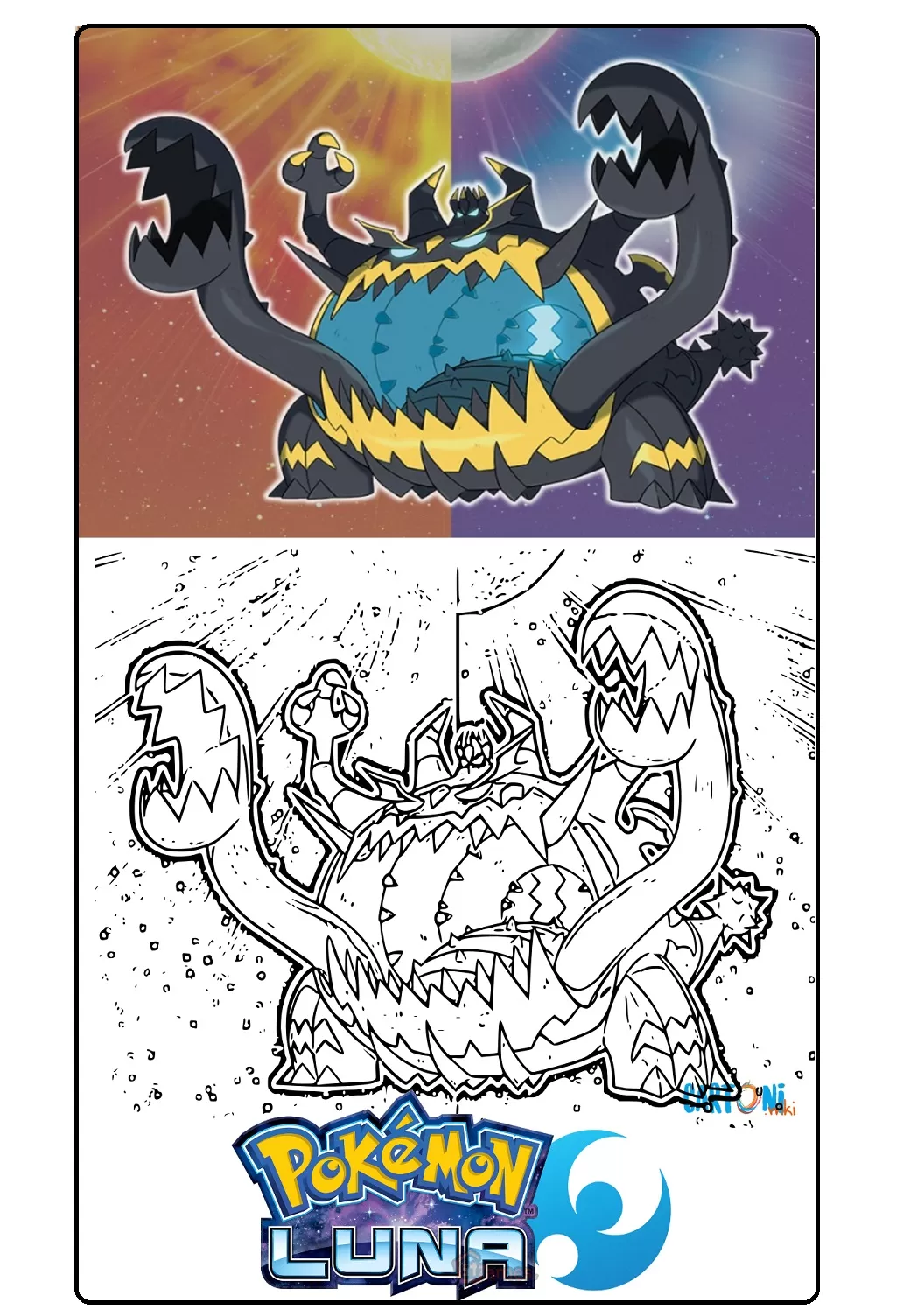 Pokemon Sole e Luna disegno UC 05 da colorare