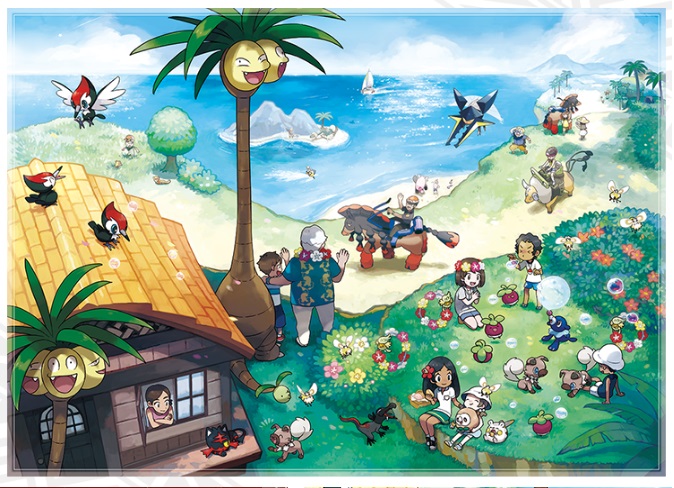 Pokémon sole e Luna isola Alola videogioco videogames copertina retro gioco nintendo 3ds