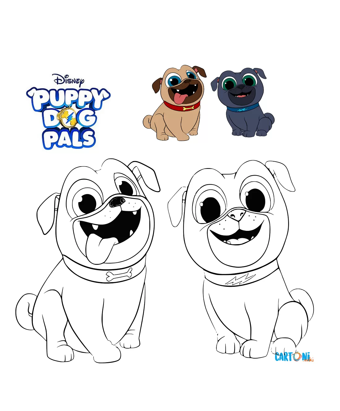 Puppy dog pals Disegni da colorare