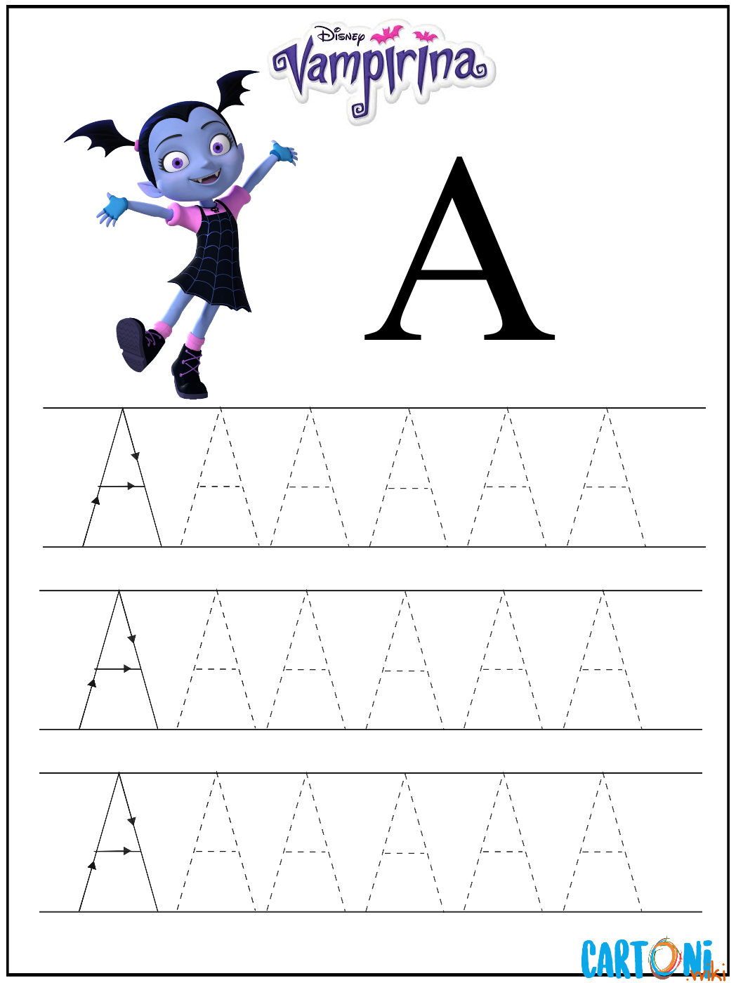 Scrivi la lettera A con Vampirina