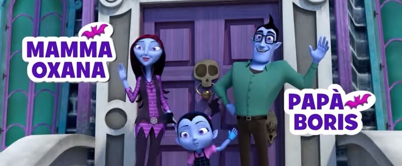 Vamprina cartoni animati Disney Junior Mamma Oxana pap Boris