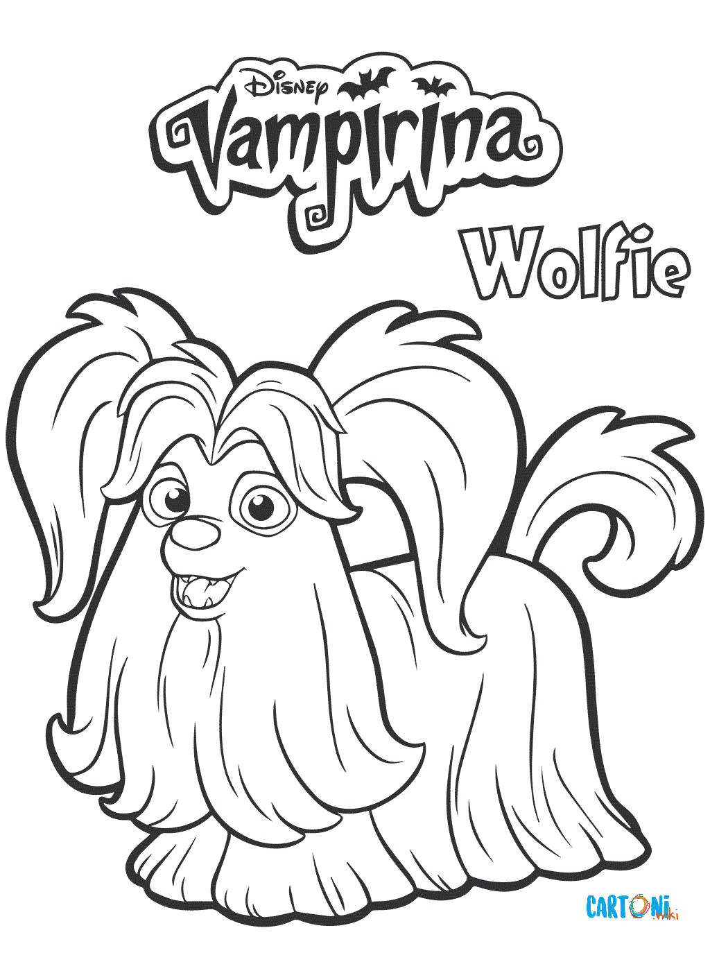Vampirina personaggio Wolfie da colorare