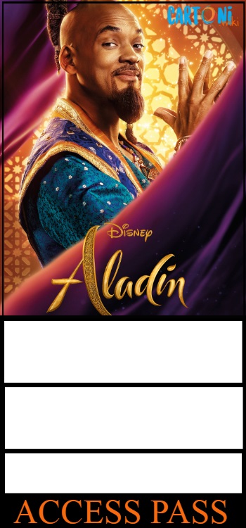 Inviti Aladdin festa di compleanno bambini con il Genio 