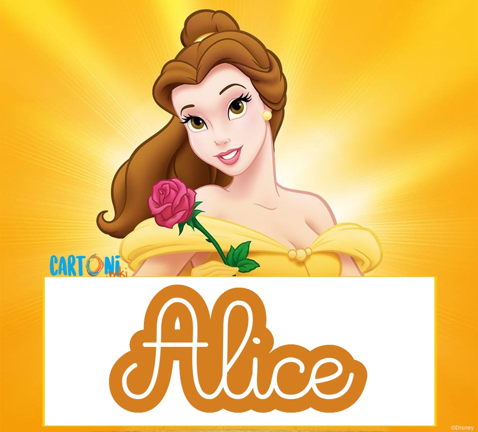 Alice etichette Disney La bella e la bestia