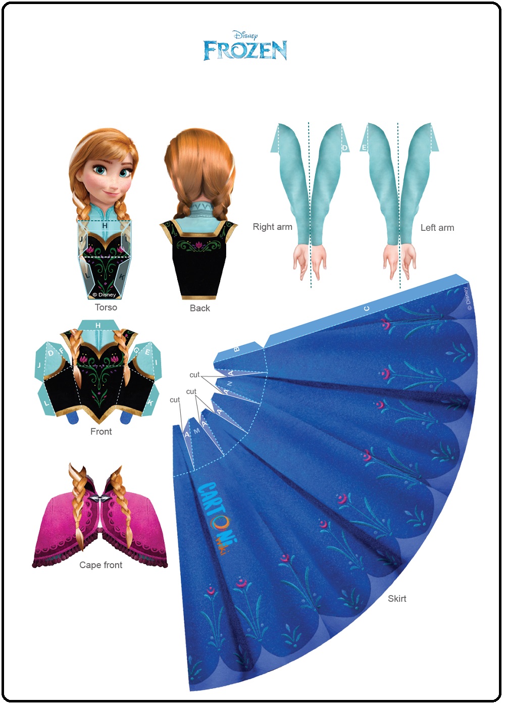 Anna Frozen bambola 3d 