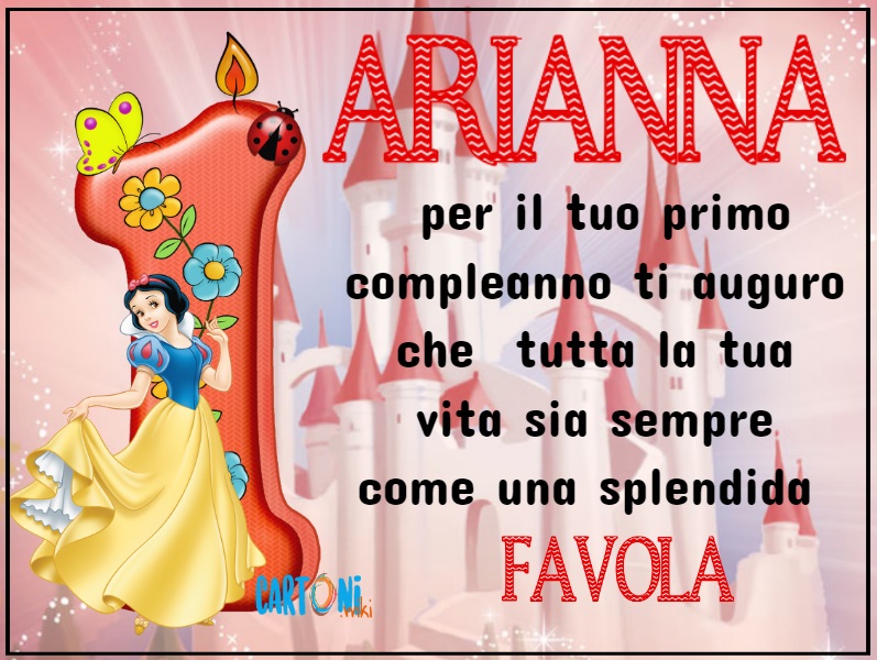 Buon compleanno Arianna 1 anno