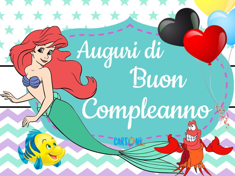 Auguri di Buon compleanno - Sirenetta Ariel