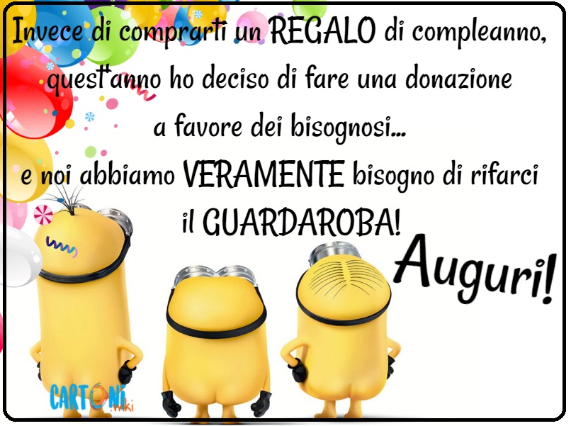 Auguri Divertenti Con I Minions Cartoni Animati