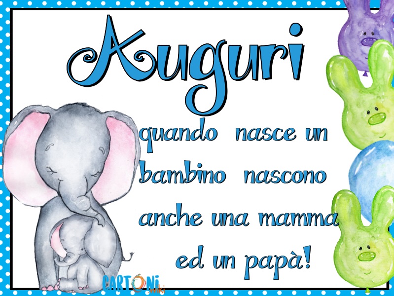 Biglietto auguri nascita bambino