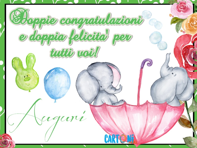 Auguri nascita gemelli