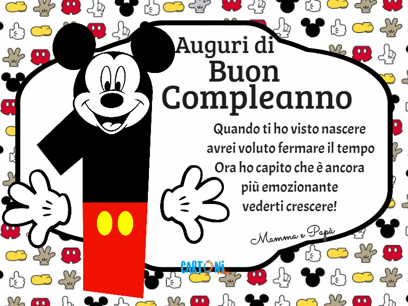 Auguri di buon compleanno 1 anno