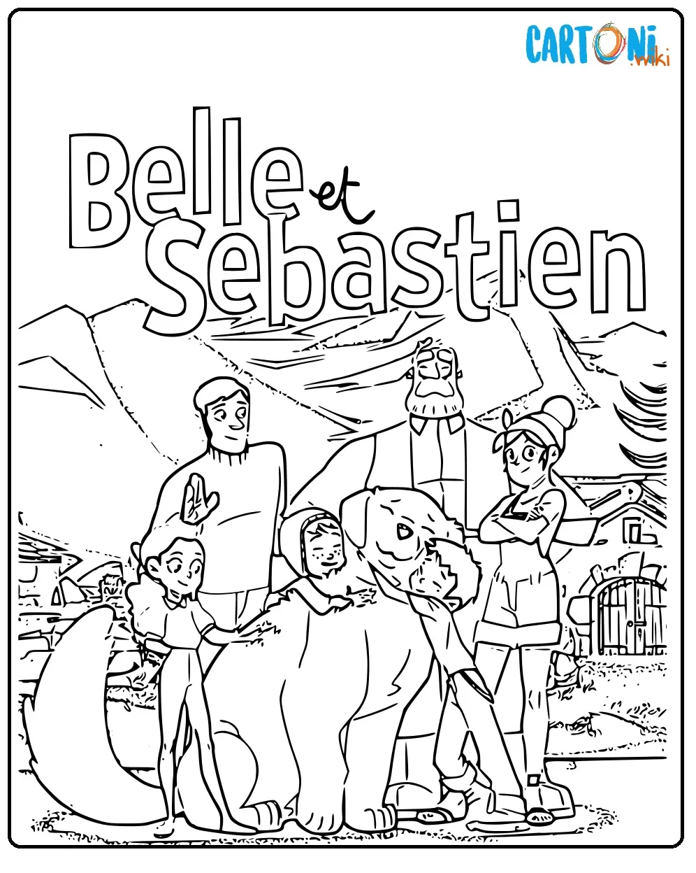 Belle e Sebastien disegni da colorare
