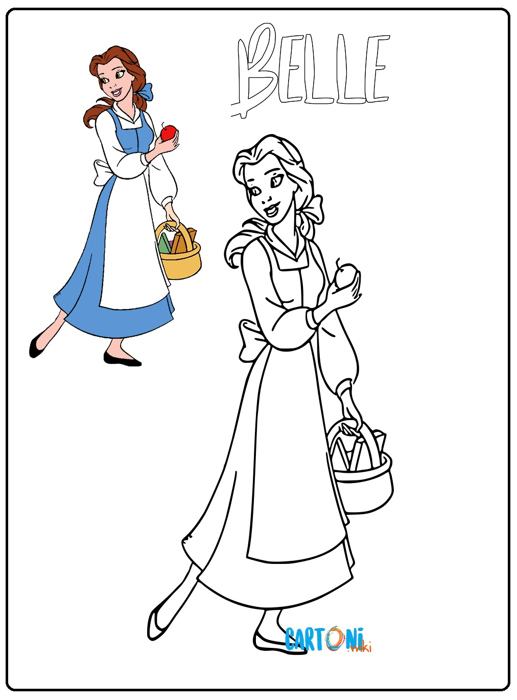 Belle la Principessa Disney da colorare