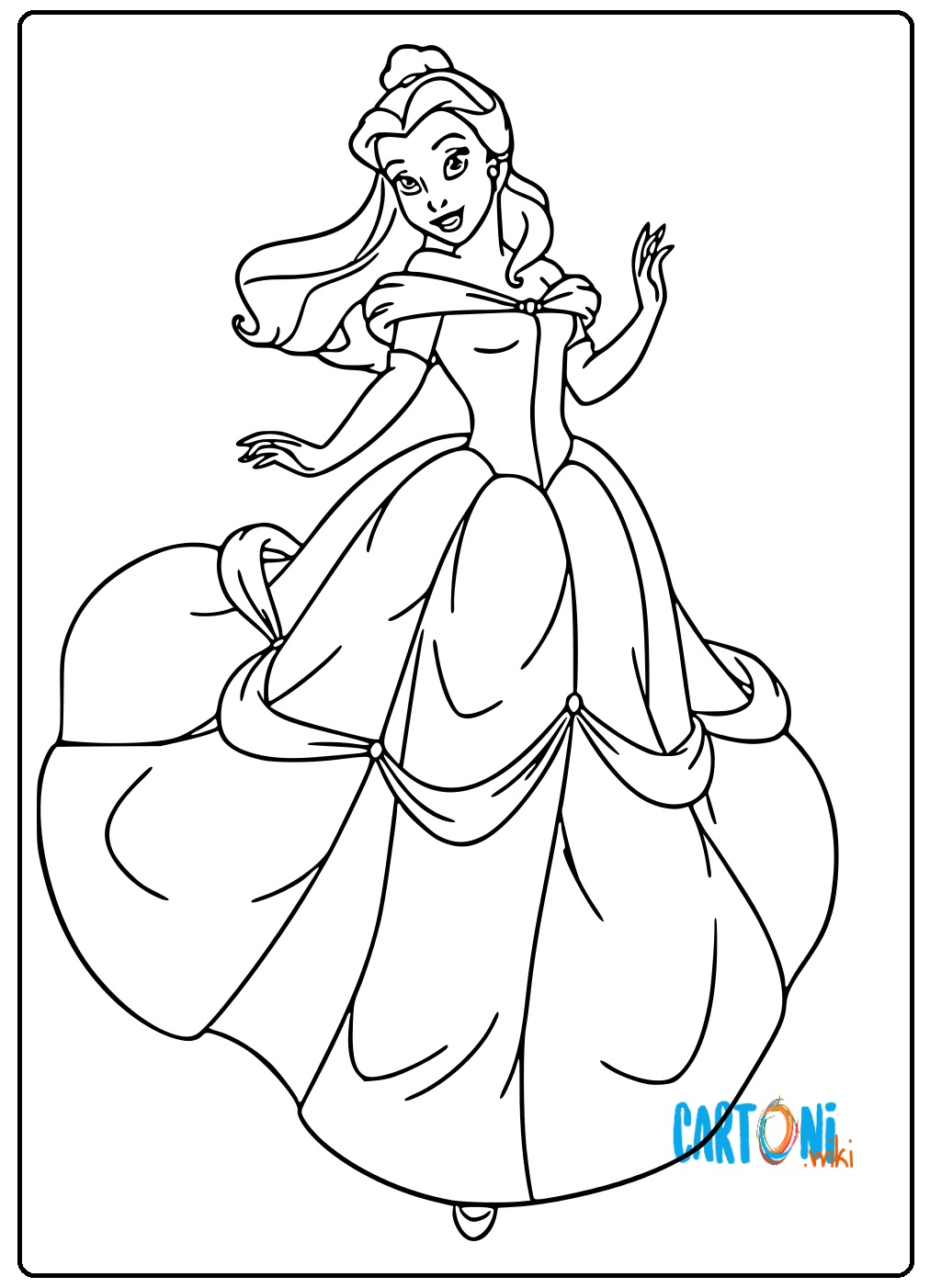 Disegni da colorare di Belle la Principessa Disney 