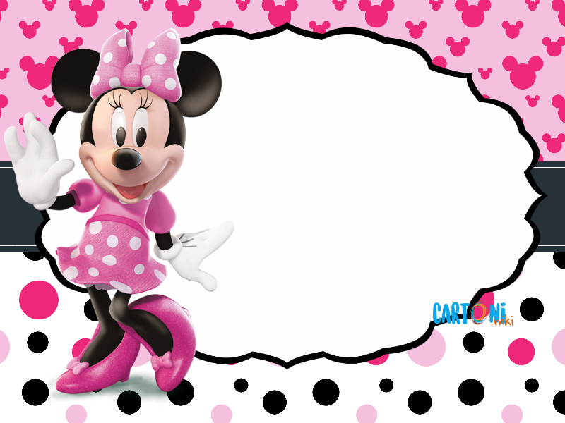 Biglietti auguri Minnie da stampare