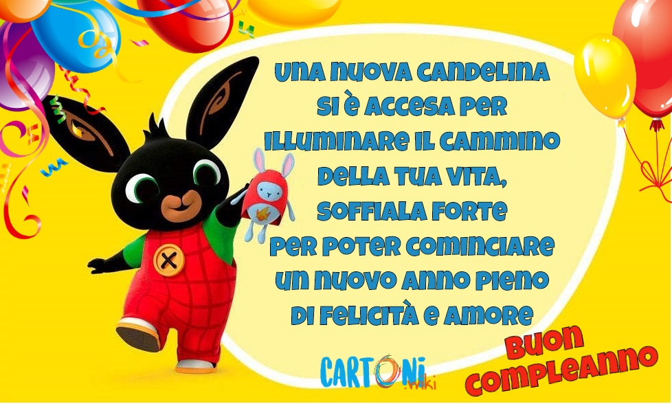 Biglietto Auguri Compleanno Bing Cartoni Animati