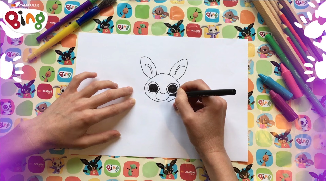 Bing come disegnare Charlie - come disegnare coniglio - video tutorial disegno - disegnare bing - come disegnare bing - come disegnare coniglietto