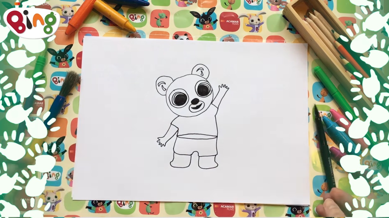 Bing come disegnare Pando - come disegnare panda - video tutorial disegno - disegnare bing - come disegnare bing - come disegnare un panda - draw tutorial  - bing tutorial draw