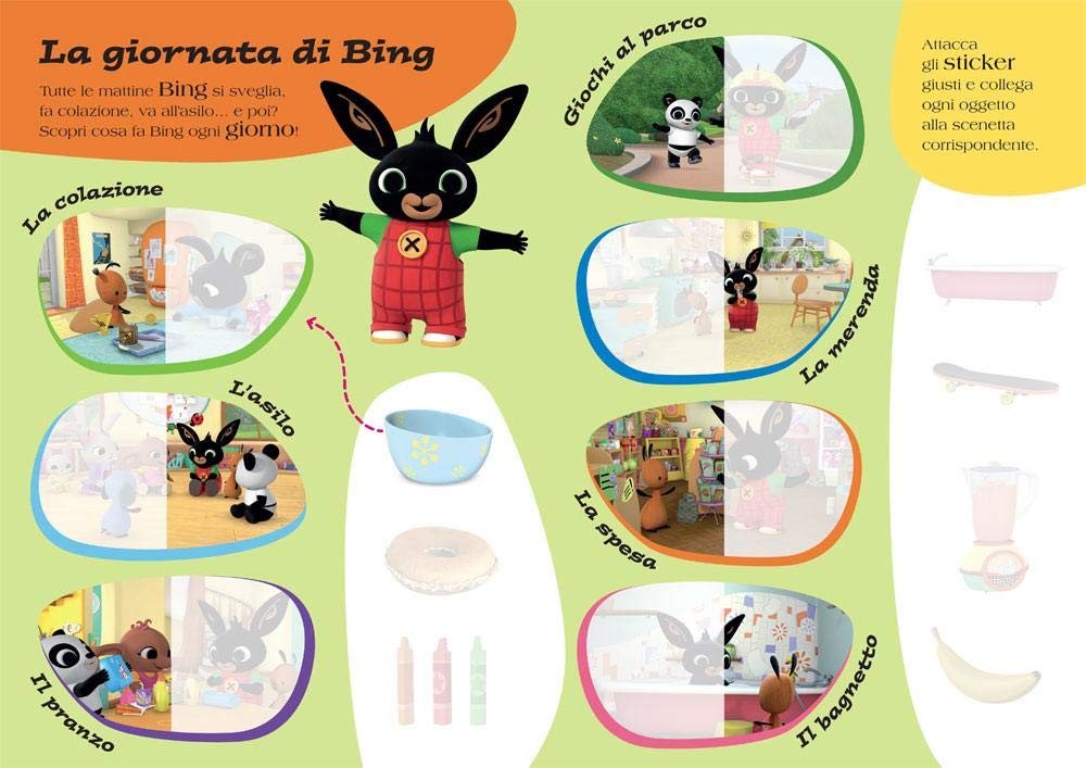 Giochiamo insieme libro gioco retro - Bing coniglio libri del cartone animato prescolare del coniglietto bing 