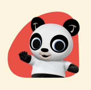 Bing - personaggio Pando -cartone animato bambini et prescolare rai yoyo - cartoni - coniglio 