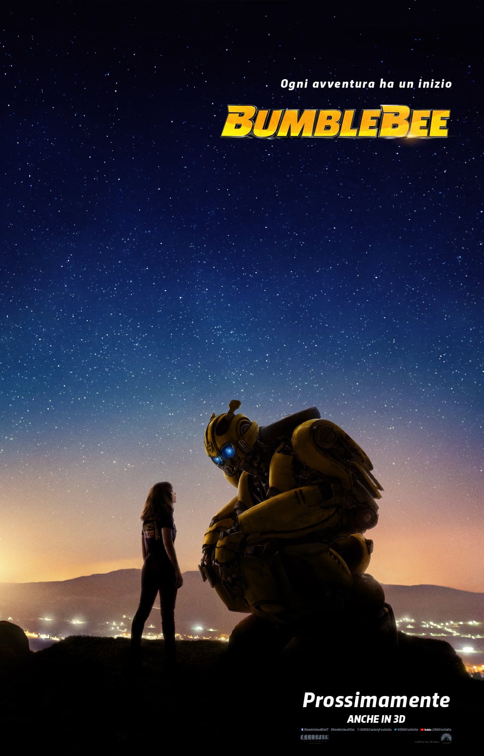 bumblebee poster del film transformers giallo paramount hasbro 