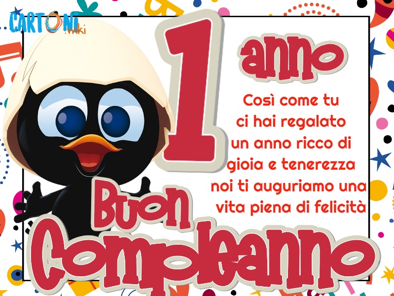 Buon compleanno 1 anno con Calimero