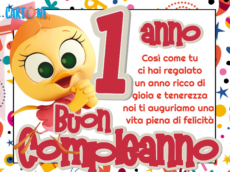 Buon Compleanno 1 Anno Con Calimero Cartoni Animati