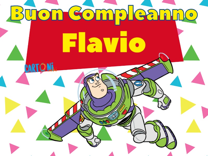 Buon compleanno Flavio con Buzz Lightyear