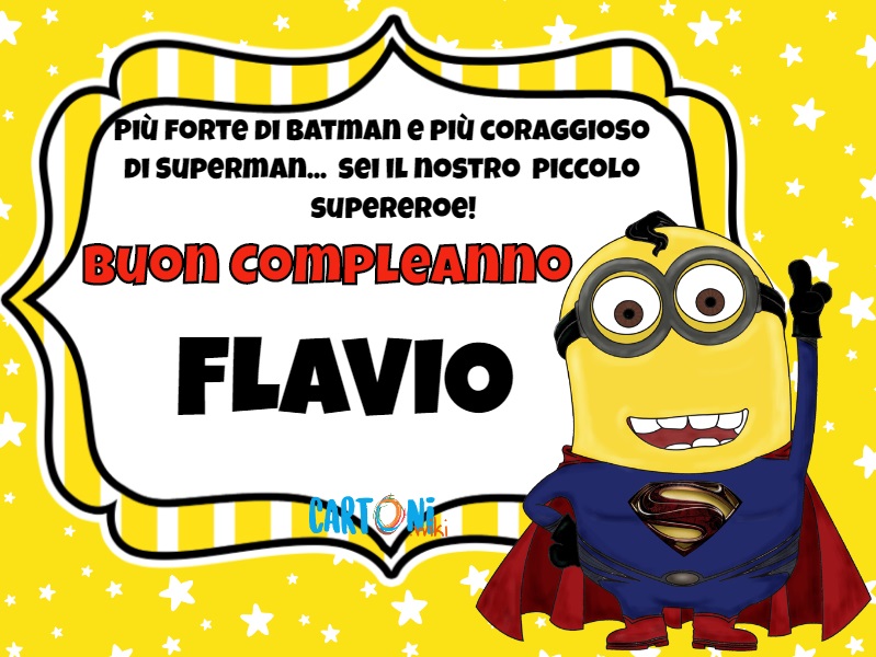 Buon compleanno Flavio piccolo supereroe