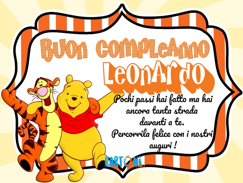 Buon compleanno Leonardo con Winnie The Pooh