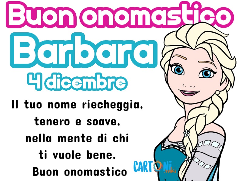 Auguri E Buon Onomastico Barbara Cartoni Animati