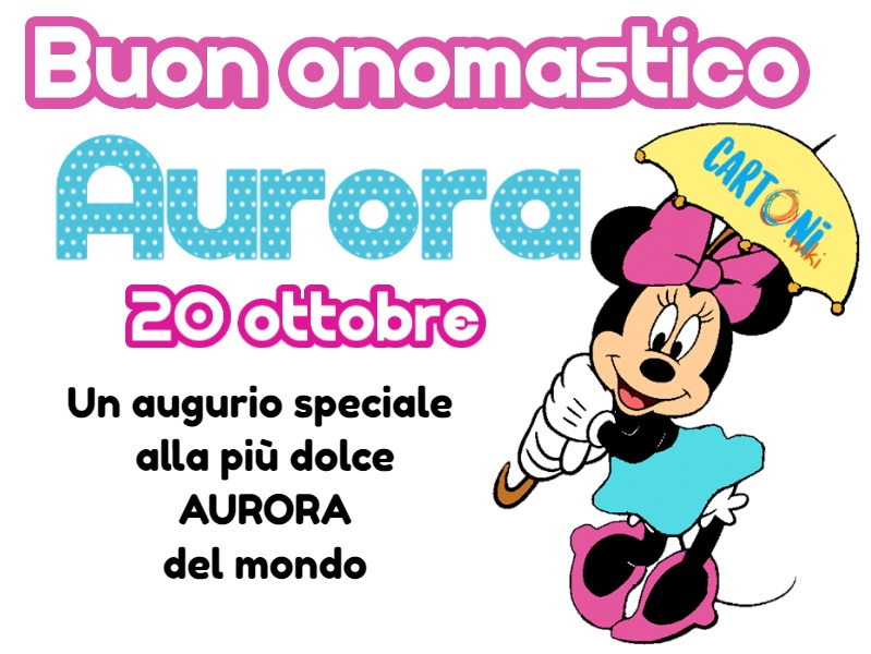 Auguri di buon onomastico Aurora