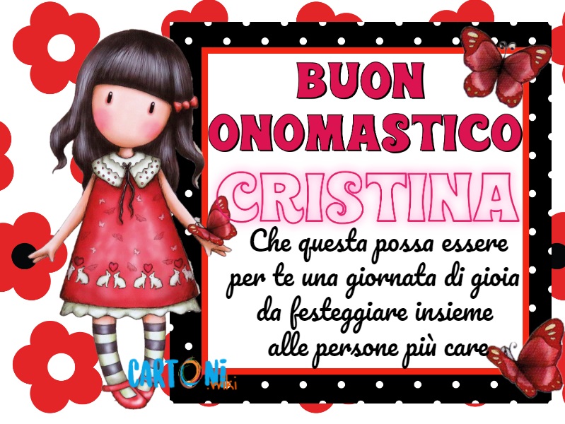 Auguri Cristina buon onomastico