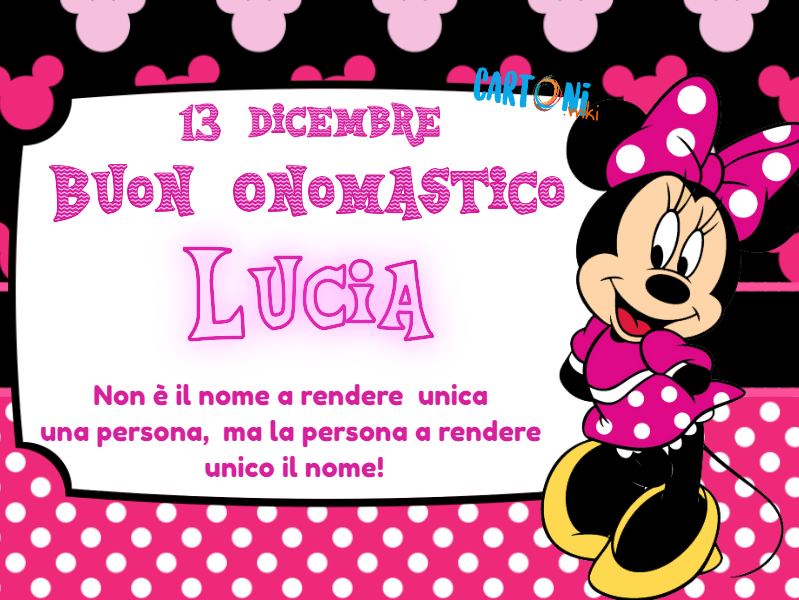 Auguri Lucia E Buon Onomastico Cartoni Animati